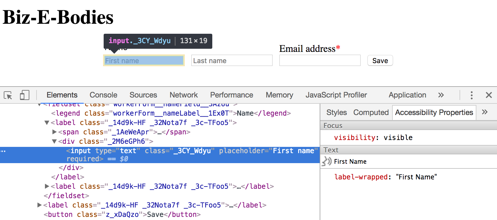 chrome accessibility inspector