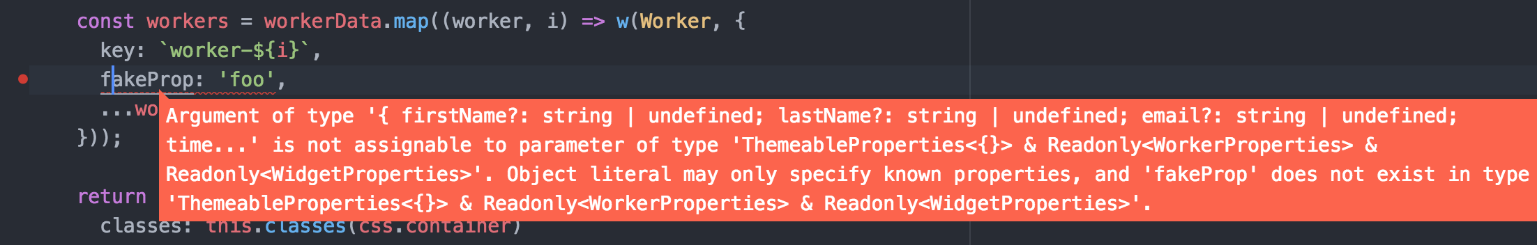 error message in Atom